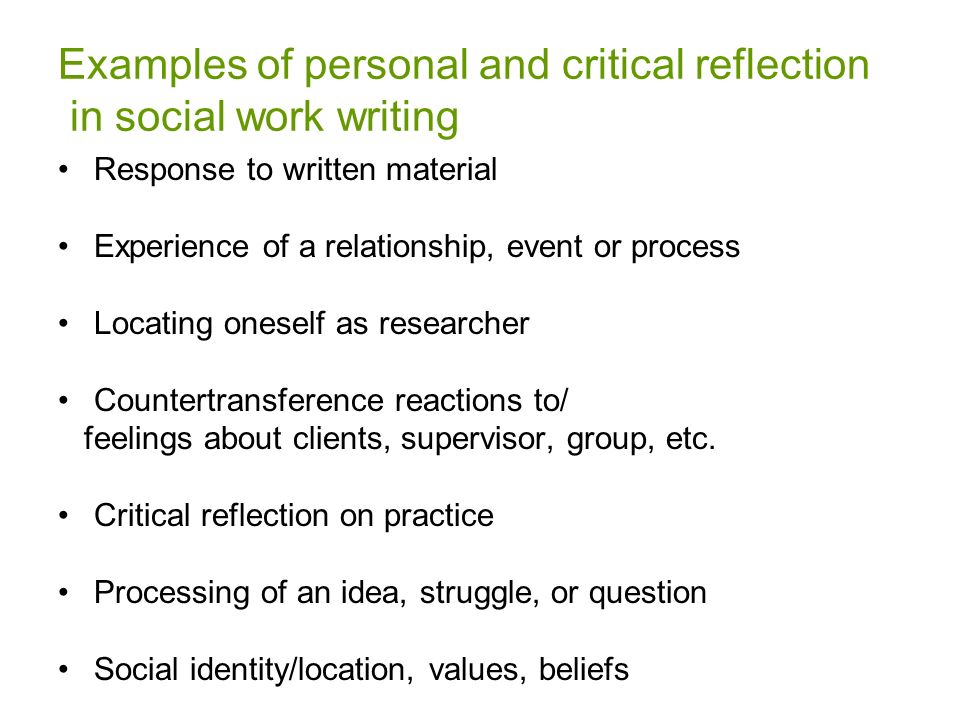 Critical Reflection of an Interview